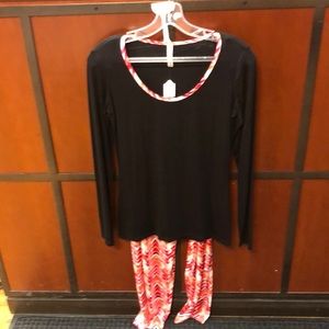 Women,s Rayon Spandex Two Piece PJ Set